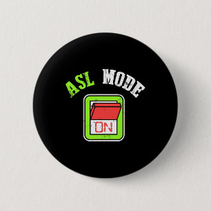 Amerikanische Gebärdensprache Asl Ich bin gehörlos Button