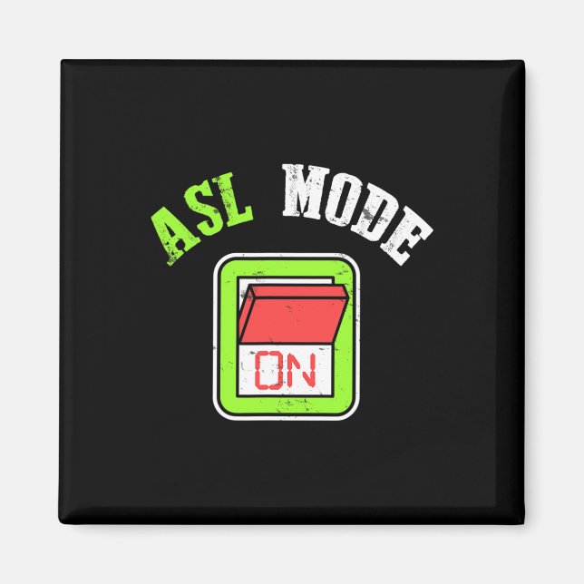 Amerikanische Gebärdensprache Asl Ich bin gehörlos Magnet (Vorne)