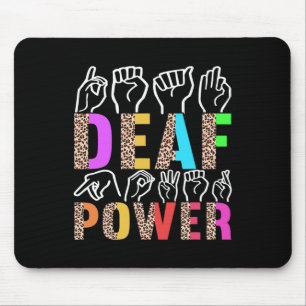 Amerikanische Gebärdensprache Gehörlosigkeitsbewus Mousepad