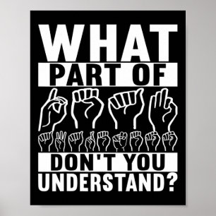 Amerikanische Gebärdensprache Gehörlosigkeitsbewus Poster
