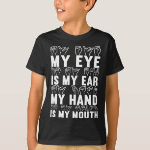 Amerikanische Gebärdensprache Gehörlosigkeitsbewus T-Shirt