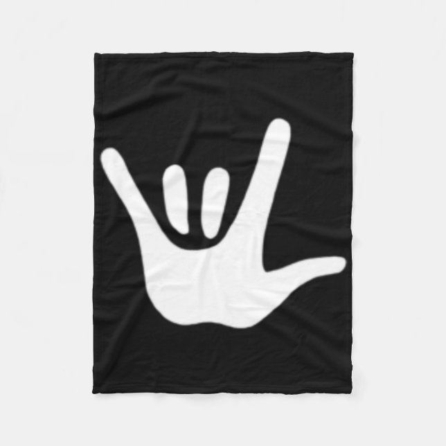 Amerikanische Gebärdensprache Liebe Asl Bewusstsei Fleecedecke (Vorderseite)