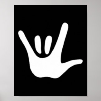 Amerikanische Gebärdensprache Liebe Asl Gehörlosen Poster