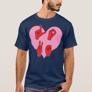 Amerikanische Gebärdensprache Liebe Gesture Cupid T-Shirt