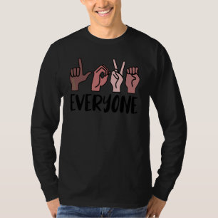 Amerikanische Gebärdensprache Liebe jeden T-Shirt