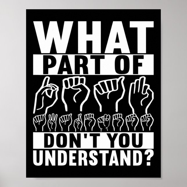 Amerikanische Gebärdensprache Poster (Vorne)