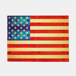 Amerikanische Geldflagge Fußmatte