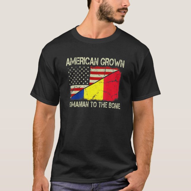 Amerikanische Generation Rumäne in die Knochen USA T-Shirt (Vorderseite)