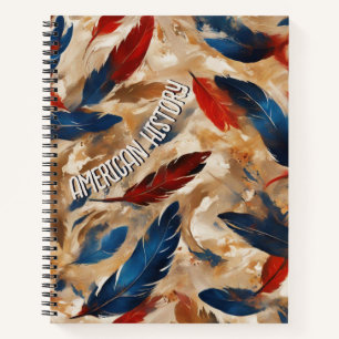 Amerikanische Geschichte - Ethereal Feather Whirl Notizbuch