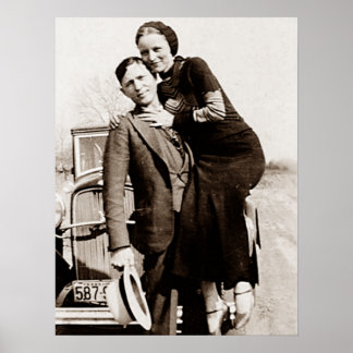 Amerikanische Gesetzlose Bonnie & Clyde The Barrow Poster