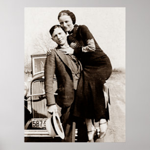 Amerikanische Gesetzlose Bonnie & Clyde The Barrow Poster