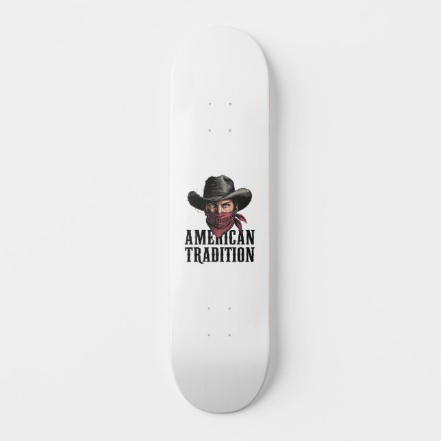 Amerikanische Gesetzlosigkeit Skateboard (Vorderseite)