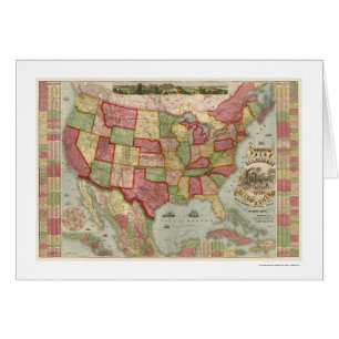 Amerikanische Gewerkschafts-Eisenbahn-Karte 1872