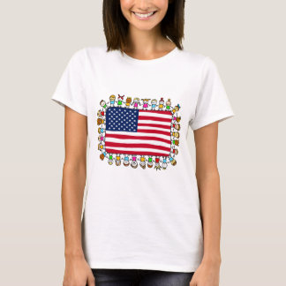 amerikanische glückliche Kinder T-Shirt