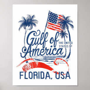 Amerikanische Golfküste Florida Funny Donald Trump Poster