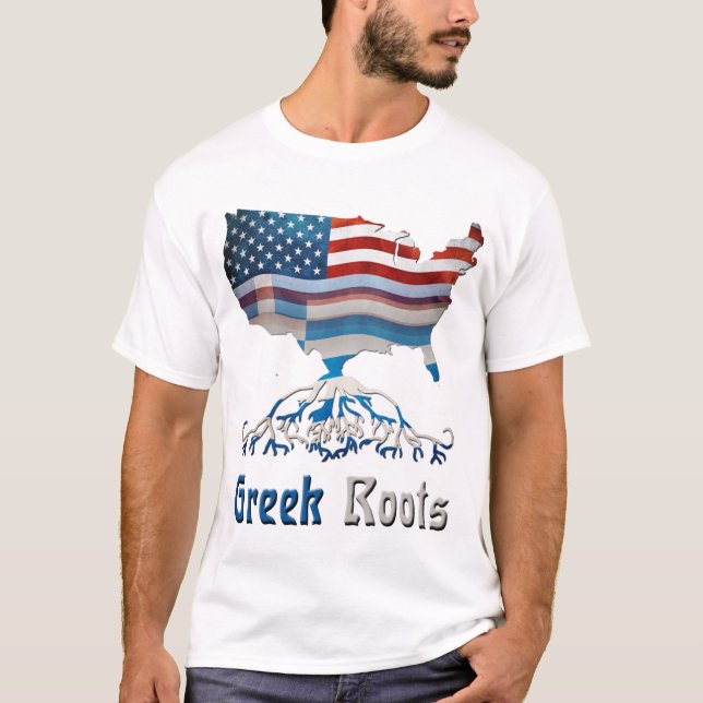 Amerikanische griechische Roots-Männer-T - Shirt (Vorderseite)