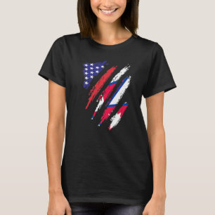 Amerikanische Grobflagge USA Patriot Heritage Mon T-Shirt