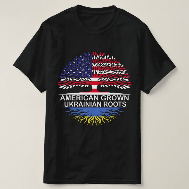 Amerikanische Grossukrainische Roots-Fahne T-Shirt