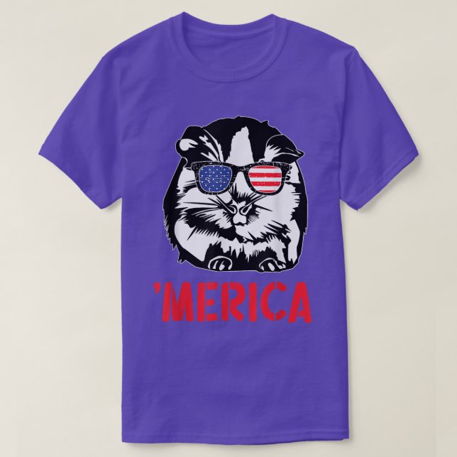 Amerikanische Guinea Merica Flag 4. Juli T-Shirt (Design vorne)
