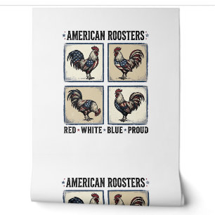 Amerikanische Hähne Vintage Patriotisches Shirt De Tapete