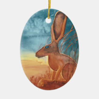 Amerikanische Hasen Keramik Ornament