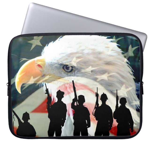 Amerikanische Helden Laptopschutzhülle (Vorderseite)