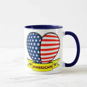 Amerikanische Herz-Tasse Tasse