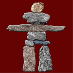 Amerikanische Indianerin Inukshuk-Geschenkidee Fotoskulptur Magnet