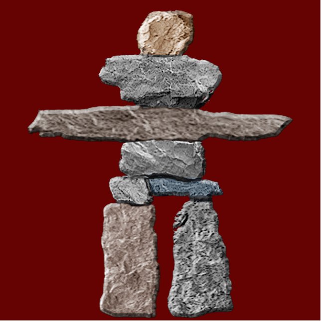 Amerikanische Indianerin Inukshuk-Geschenkidee Fotoskulptur Magnet (Vorne)