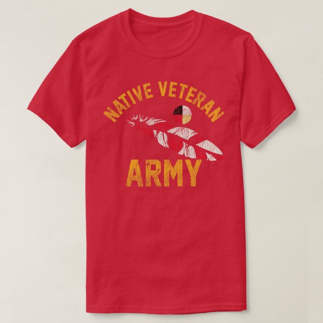 Amerikanische Indianerin Vietnam Veteran Long Slee T-Shirt (Design vorne)