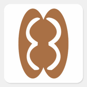 Amerikanische Indische Symbole - Einheit der Kirch Quadratischer Aufkleber