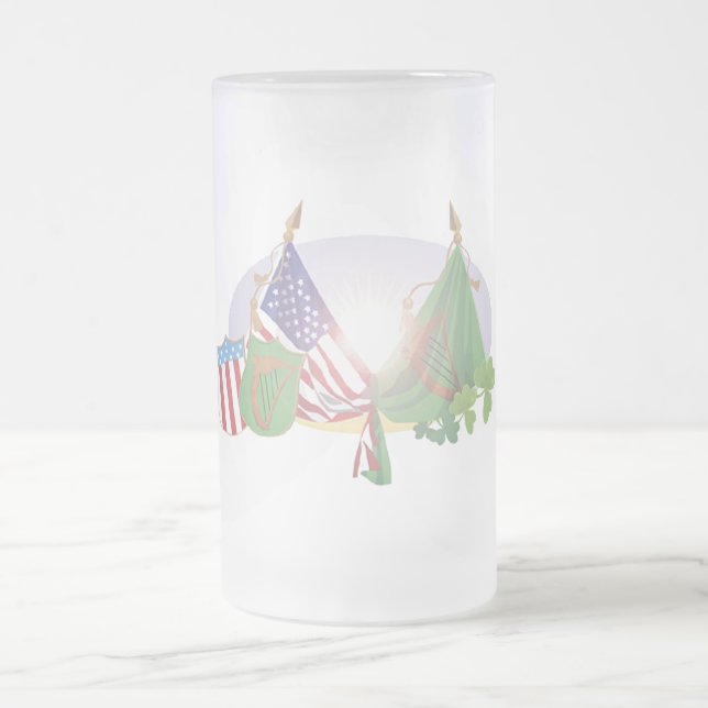 Amerikanische Iren Mattglas Bierglas (Mittel)