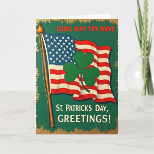 Amerikanische irische St. Patrick's Day-Karte Karte