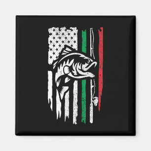 Amerikanische italienische B-Fischereiflagge Magnet