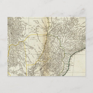 Amerikanische Karte Gravur Central Section