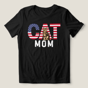 Amerikanische Katzenmutter Tri-Blend Shirt