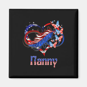 Amerikanische Kinderherz Butterlys Patriotic 4. Magnet
