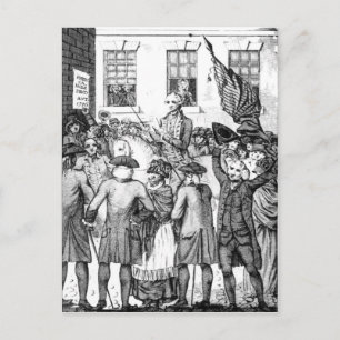 Amerikanische Kolonisten erklärten sich selbst Postkarte