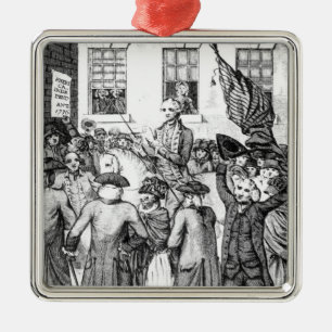 Amerikanische Kolonisten erklärten sich Silbernes Ornament
