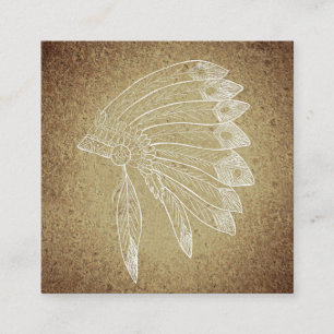 Amerikanische Kopfbearbeitungskarte Quadratische Visitenkarte