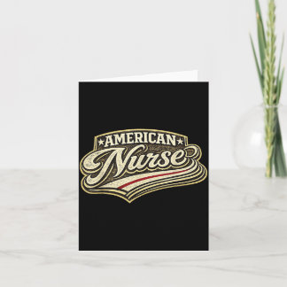 Amerikanische Krankenschwester - Vintage-USA-Flagg Karte