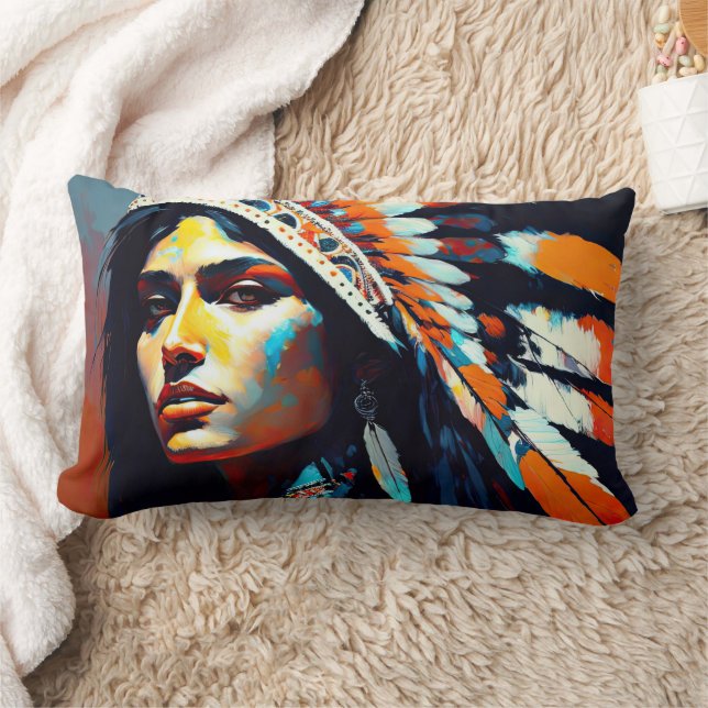 Amerikanische Kriegerprinzessin Lendenkissen (Decke)
