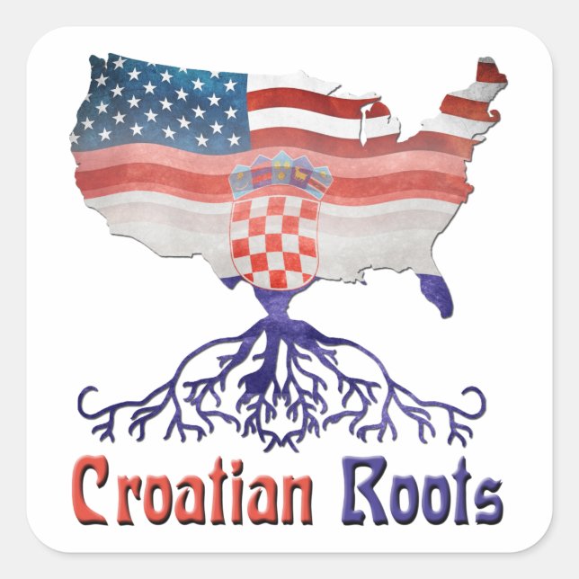 Amerikanische Kroatische Roots Stickers (Vorderseite)