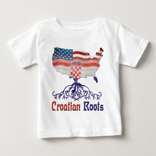 Amerikanische kroatische Wurzeln Baby T-shirt (Vorderseite)