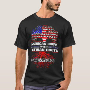 Amerikanische Kultur mit lettischen Wurzeln T-Shirt