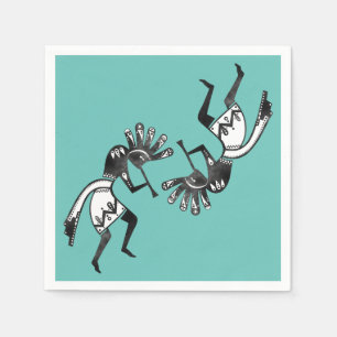 Amerikanische Kultur - Tanzen Kokopelli 1 Serviette