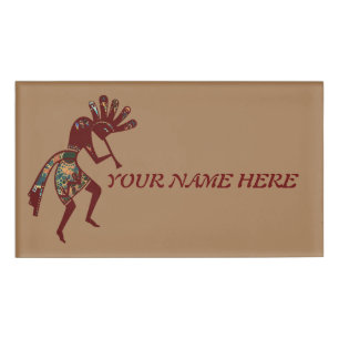 Amerikanische Kultur - Tanzen Kokopelli 3 Namenschild
