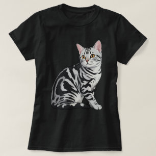 Amerikanische Kurzhaar-Klassik-Tabby-Kunst T-Shirt