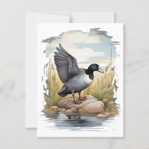 Amerikanische Kutsche in Feuchtgebieten Postkarte