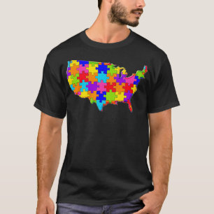 Amerikanische Landkarte USA, Vereinigte Staaten, J T-Shirt